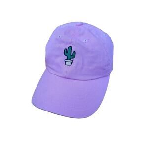 Pink Cactus Baseball Cap Embroidered Cotton Adjustable Dad Hat